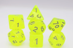 Radioactive Lemonade RPG Dice Set
